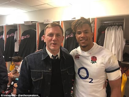 Daniel Craig, 007, junto con el back inglés Anthony Watson
