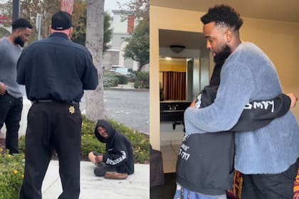 Daniel Curtis Lee ayudaa su compañero Tylor Chase (Instagram @daniel_curtis_lee)