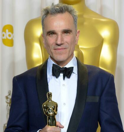 Daniel Day Lewis en la ceremonia de los Oscar 2013, cuando se alzó con la estatuilla a mejor actor por su labor en Lincoln