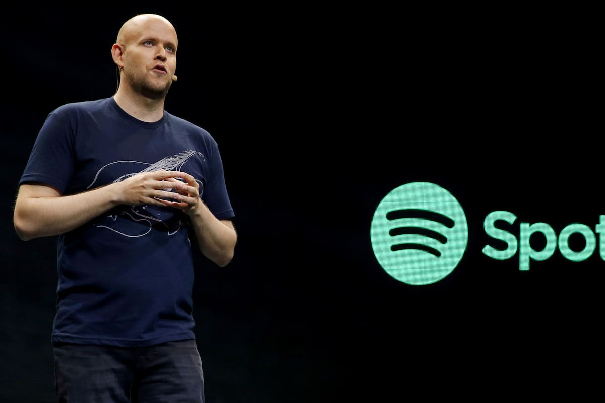 Daniel Ek, el CEO de Spotify, durante una conferencia en 2015