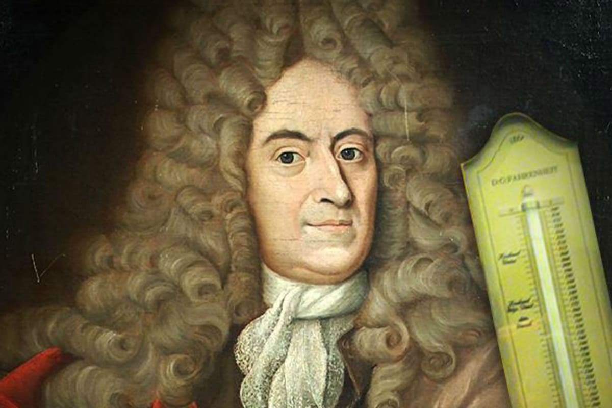 Daniel Gabriel Fahrenheit y su termómetro de hace 300 años. Fuente: History Channel.