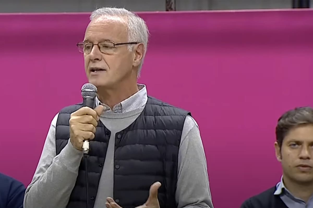 Daniel Gollan, en un acto político en Olavarria