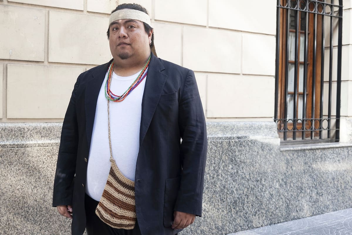 Daniel Huircapan. Miembro del pueblo Tehuelche