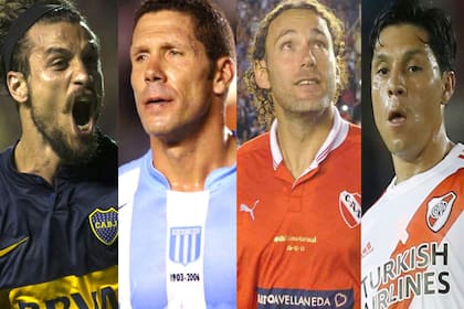 Daniel Osvaldo, Diego Simeone, Gabriel Milito y Enzo Pérez, cuatro apasionados ejemplos de amor a los colores