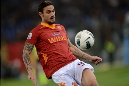 Daniel Osvaldo en su paso por Roma