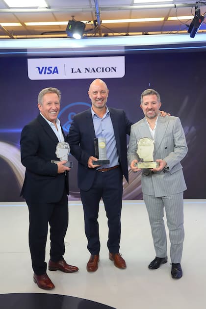 Daniel Otero (Lucciano´s), Fernando Storchi (Megatlon) y Christian Otero (Lucciano´s), ganadores en Premio VISA - LA NACION a la Innovación 2025.