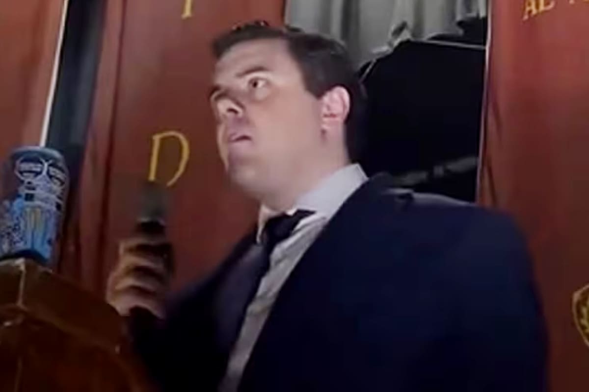 Daniel Parisini, más conocido como el Gordo Dan, durante el lanzamiento de "Las Fuerzas del Cielo"