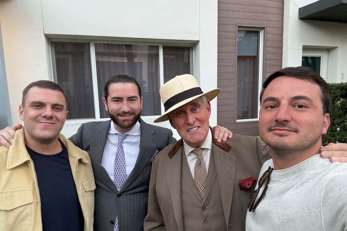 Daniel Parisini y Agustín Romo, junto al consultor Roger Stone