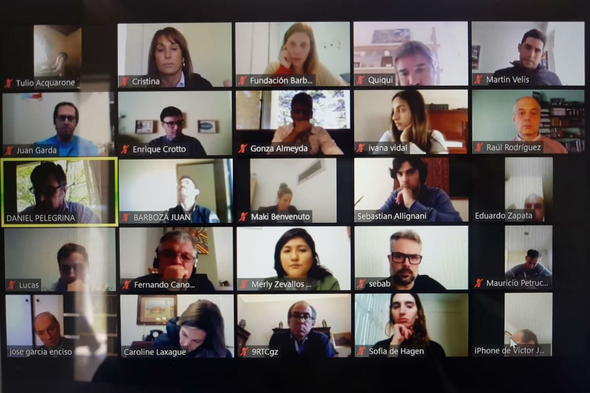 Daniel Pelegrina encabezó distintas reuniones virtuales con colaboradores y dirigentes de todo el país