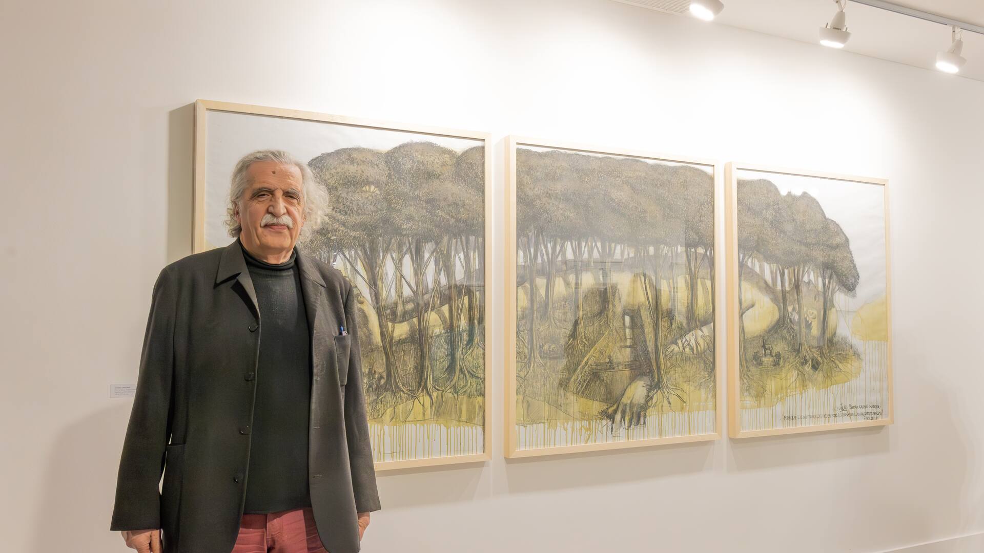 Daniel Santoro, ganador del Premio Trabucco 2024 para la disciplina Dibujo.