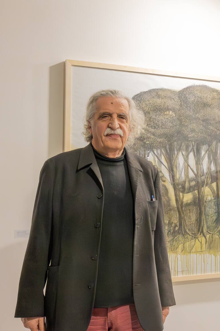 Daniel Santoro, ganador del Premio Trabucco 2024 para la disciplina Dibujo.