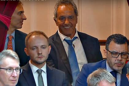 Daniel Scioli en los palcos del Congreso durante la apertura de sesiones