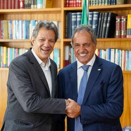 Daniel Scioli y el nuevo Ministro de Economía de Brasil Fernando Haddad