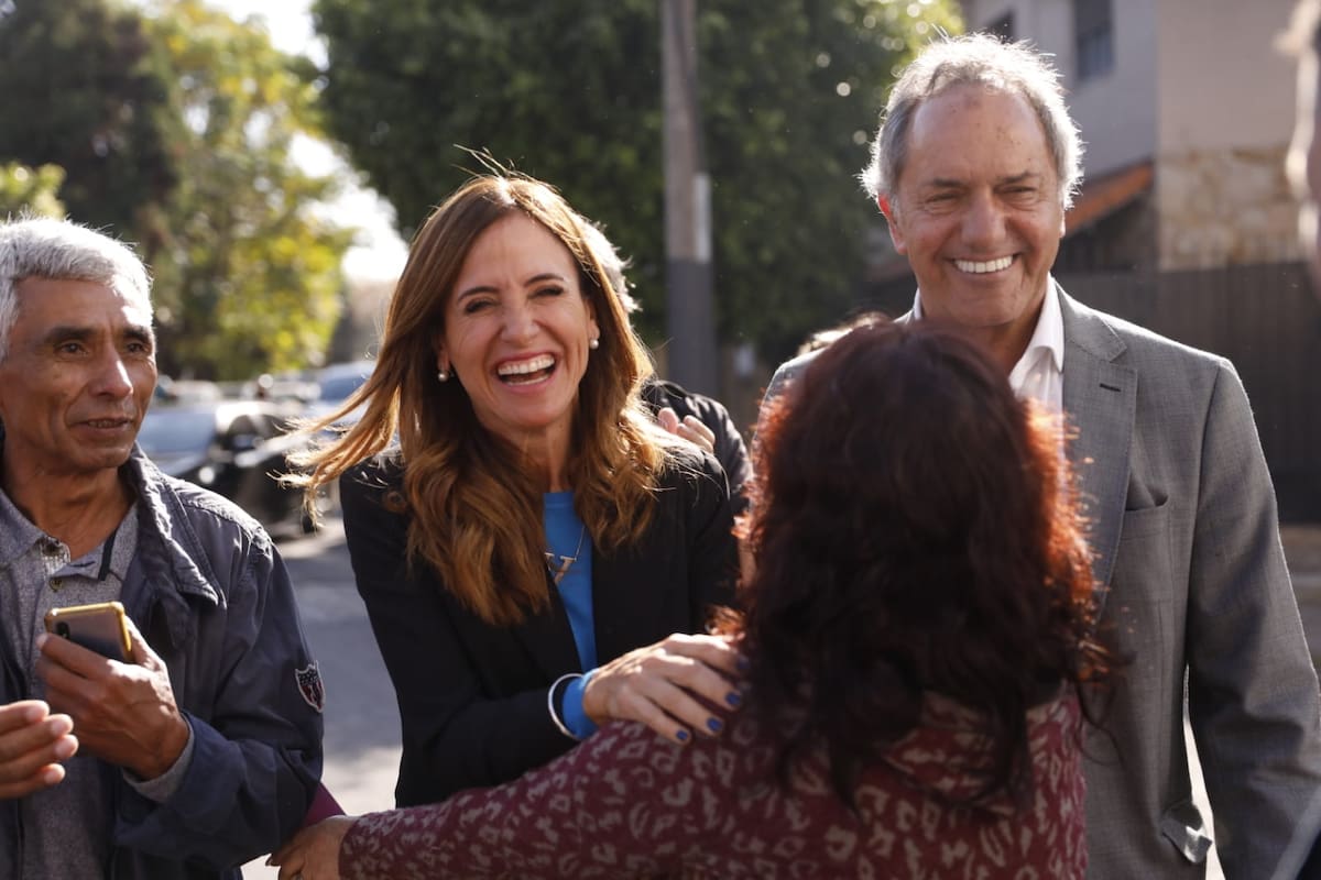 Daniel Scioli y Victoria Tolosa Paz hoy, en 3 de febrero