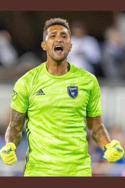 Daniel Vega, con la camiseta de San José Earthquakes, el equipo de la MLS en el que lo dirige Matías Almeyda.