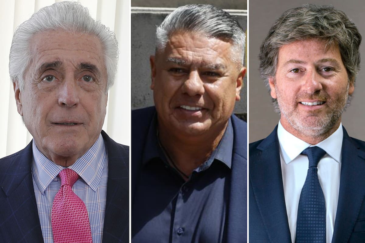 Daniel Vitolo, extitular de la IGJ, Chiqui Tapia (AFA) y el ministro de Justicia Mahiques.