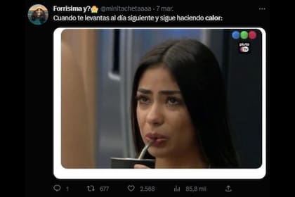 Daniela fue uno de los memes sobre el calor (Captura Twitter)