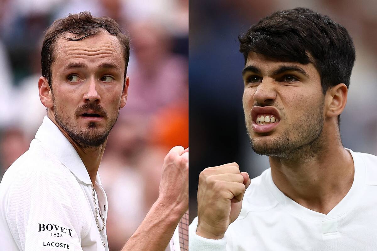 Daniil Medvedev y Carlos Alcaraz se enfrentaron en la misma instancia de Wimbledon en 2023 y ganó el español: ¿hay revancha?