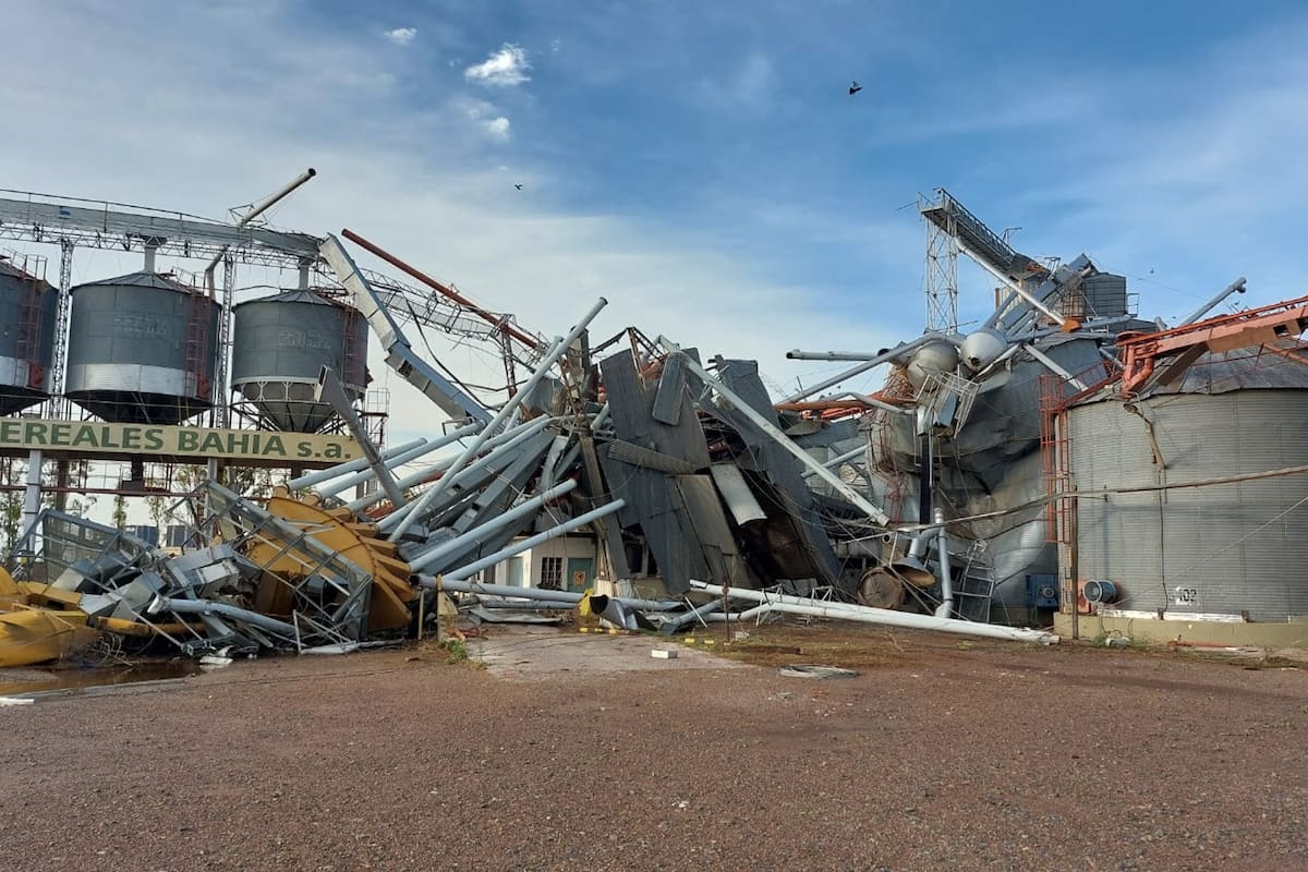 Daños en una empresa de Bahía Blanca luego del temporal