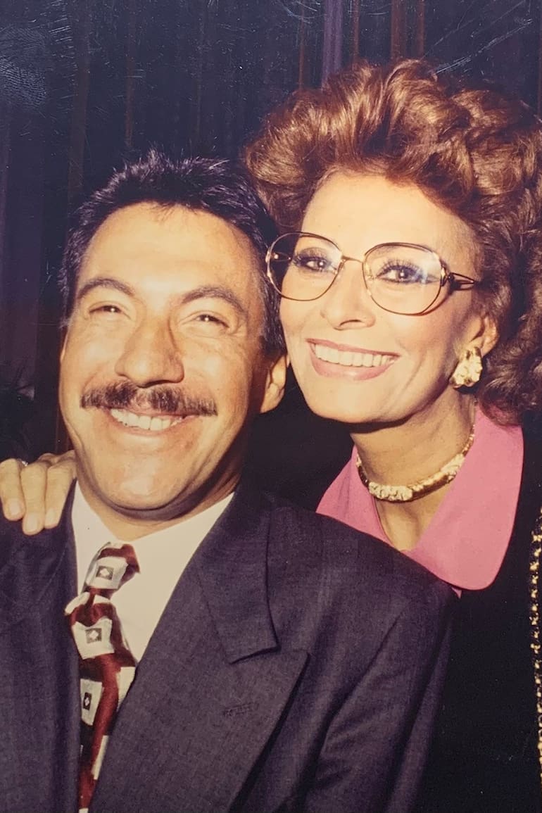 Dany Mañas con Sophia Loren, con quien entabló una entrañable amistad