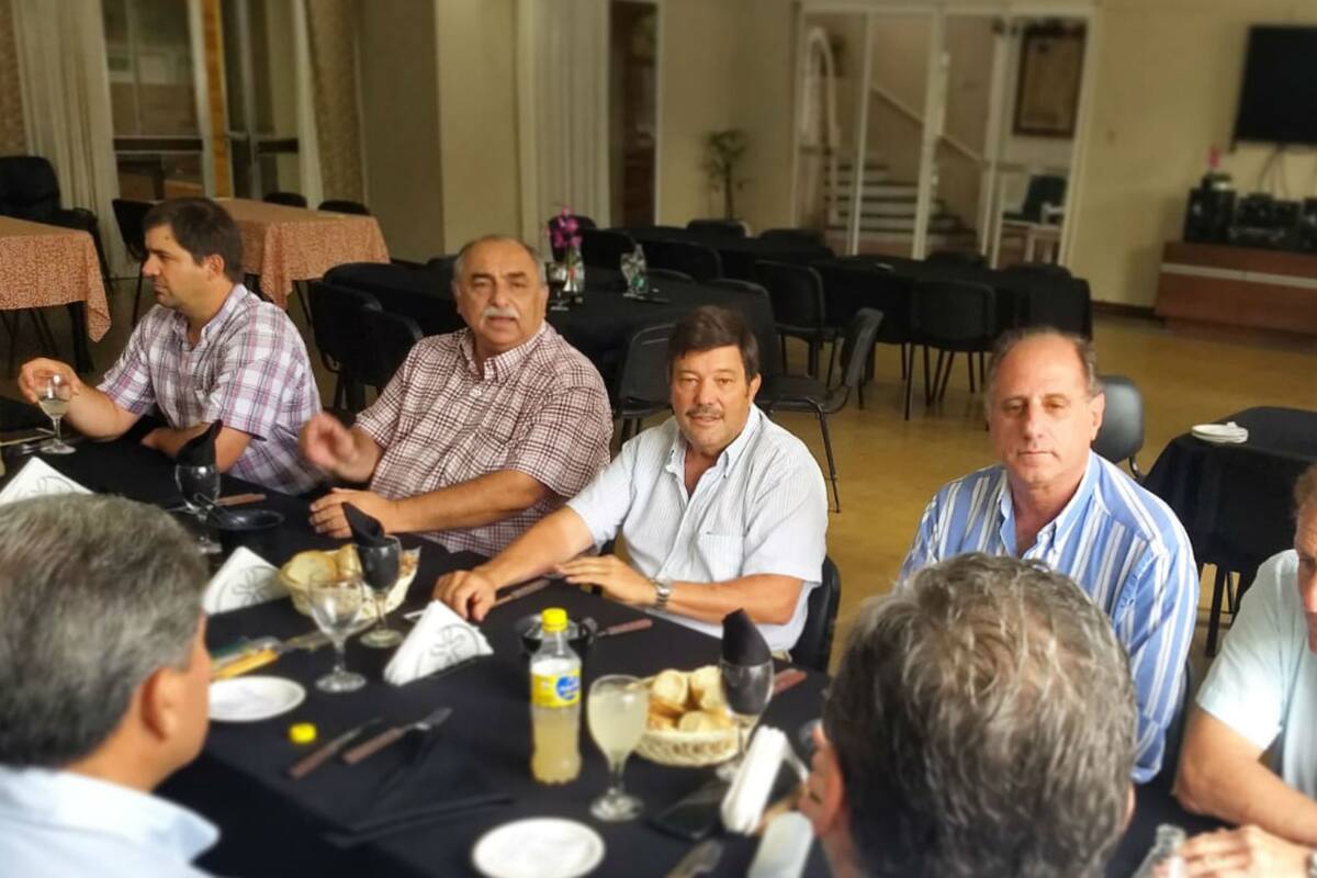 Dardo Chiesa y Julio Chemes, presidente y vice de CRA, hoy en Vera, al norte de Santa Fe