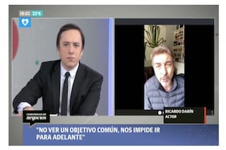 Ricardo Darín. "No ver un objetivo común nos impide ir para adelante"