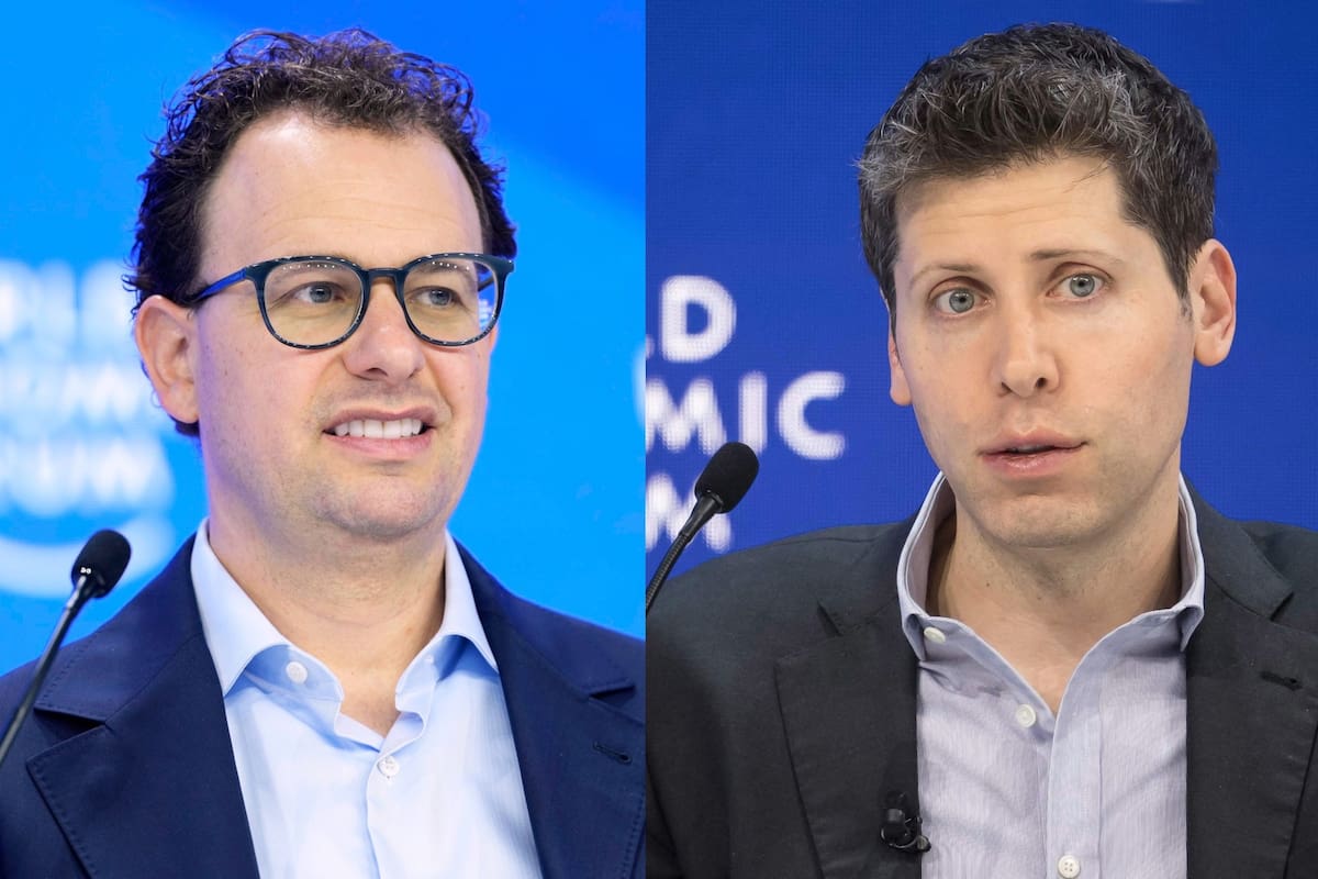 Darío Amodei, CEO de Anthropic, y Sam Altman, CEO de OpenAI