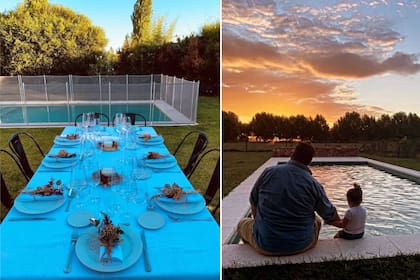Darío Barassi y su hija disfrutan al máximo el espacio al aire libre