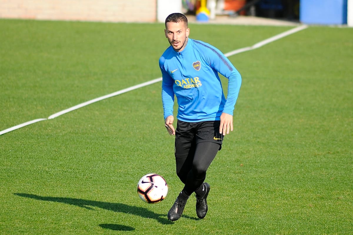 Dario Benedetto entrenando en Casa Amarilla el 15 de julio -