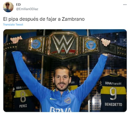 Darío Benedetto fue foco de los memes tras el partido entre Racing y Boca por su pelea con su compañero Claudio Zambrano