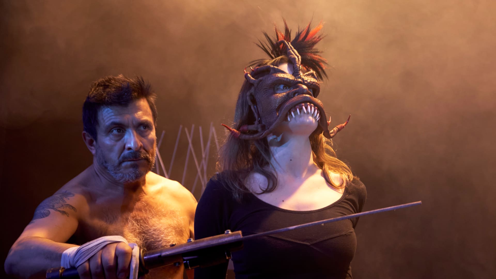 Vanesa González, en una escena de Tito Andrónico, en versión de Gabriel Graves y Marcos Arano Forteza