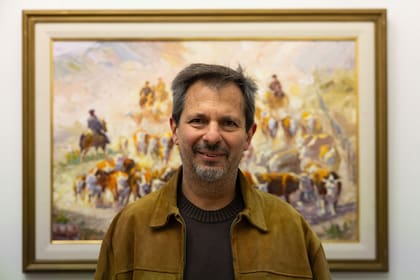 Darío Mastrosimone pinta en San Martín de los Andes
