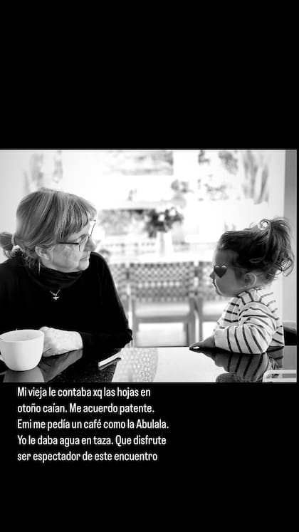 Darío mencionó uno de sus recuerdos más vívidos de su hija junto a su abuela