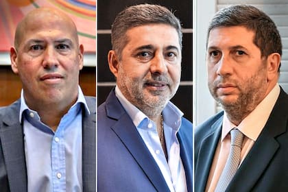 Darío Wasserman, Juan Manuel Olmos y Daniel Angelici