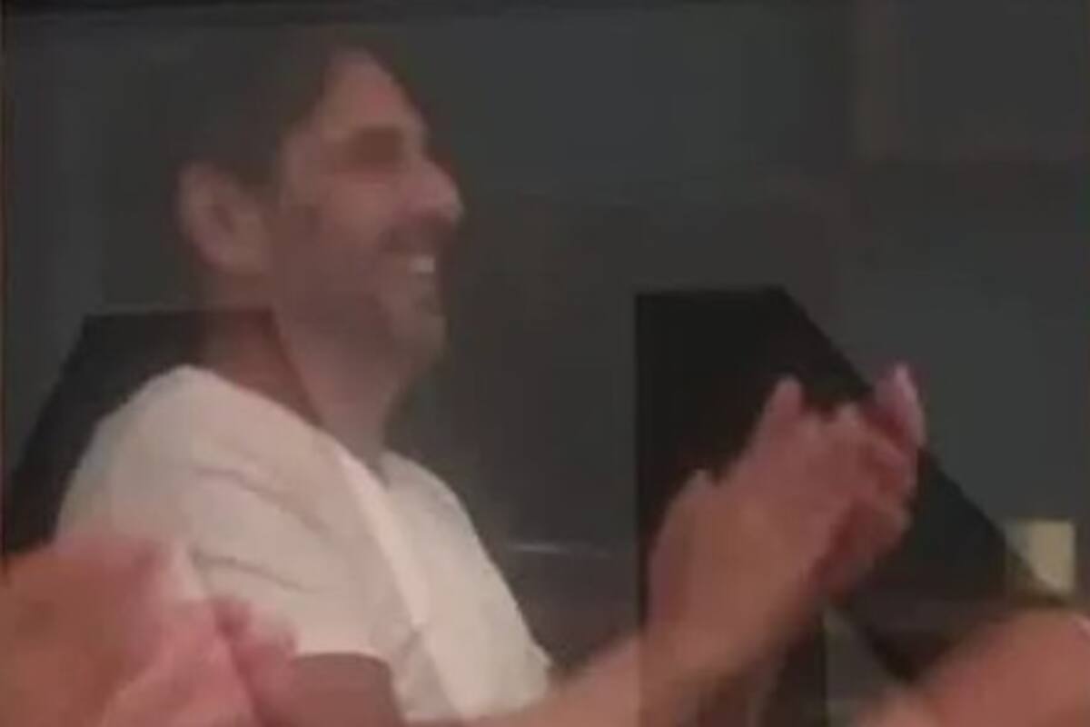 Darthés durante un festejo con familia y amigos en Brasil