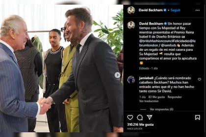 David Beckham compartió el momento de su encuentro con el rey (Foto Instagram @DavidBeckham)