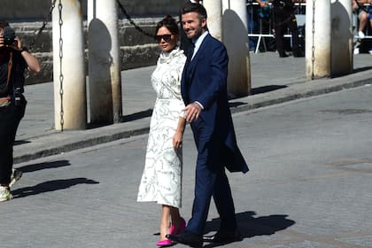 David Beckham con su mujer Victoria, la ex Spice Girls