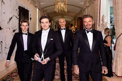 David Beckham disfrutó junto a sus hijos en la boda de Brooklyn