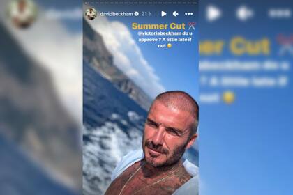David Beckham mostró su cambio de look con un mensaje para su esposa (Foto Instagram @davidbeckham)