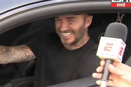 David Beckham, sonriente frente a las cámaras argentinas