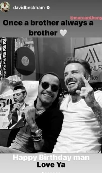David Beckham y Marc Anthony son compadres y grandes amigos
