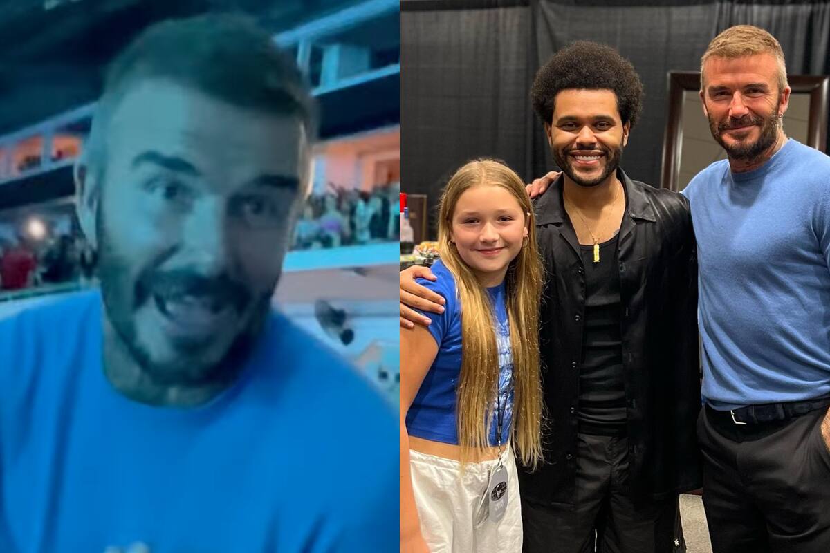 David Beckham y su hija asistieron al concierto de The Weeknd en Miami