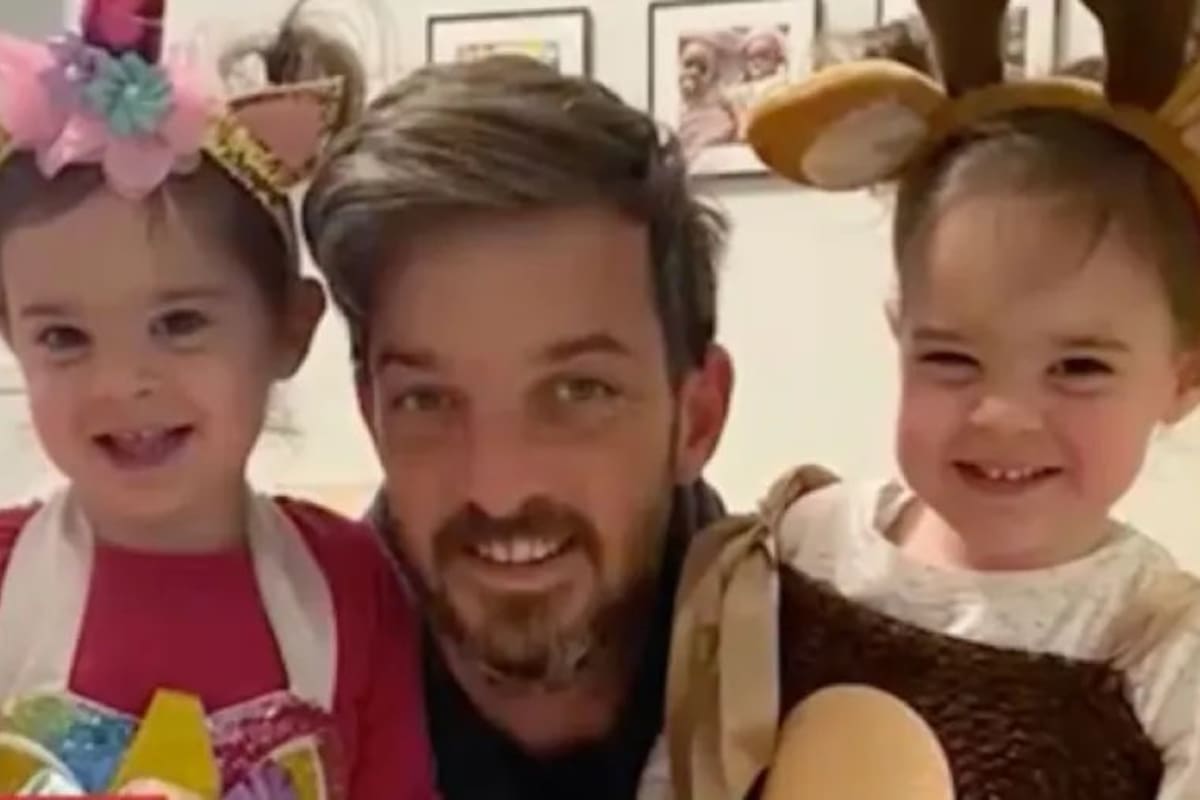 David Cunio y sus hijas, secuestrados por Hamas. (Foto: Twitter).