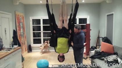 David durante su tratamiento de rehabilitación en Dallas
