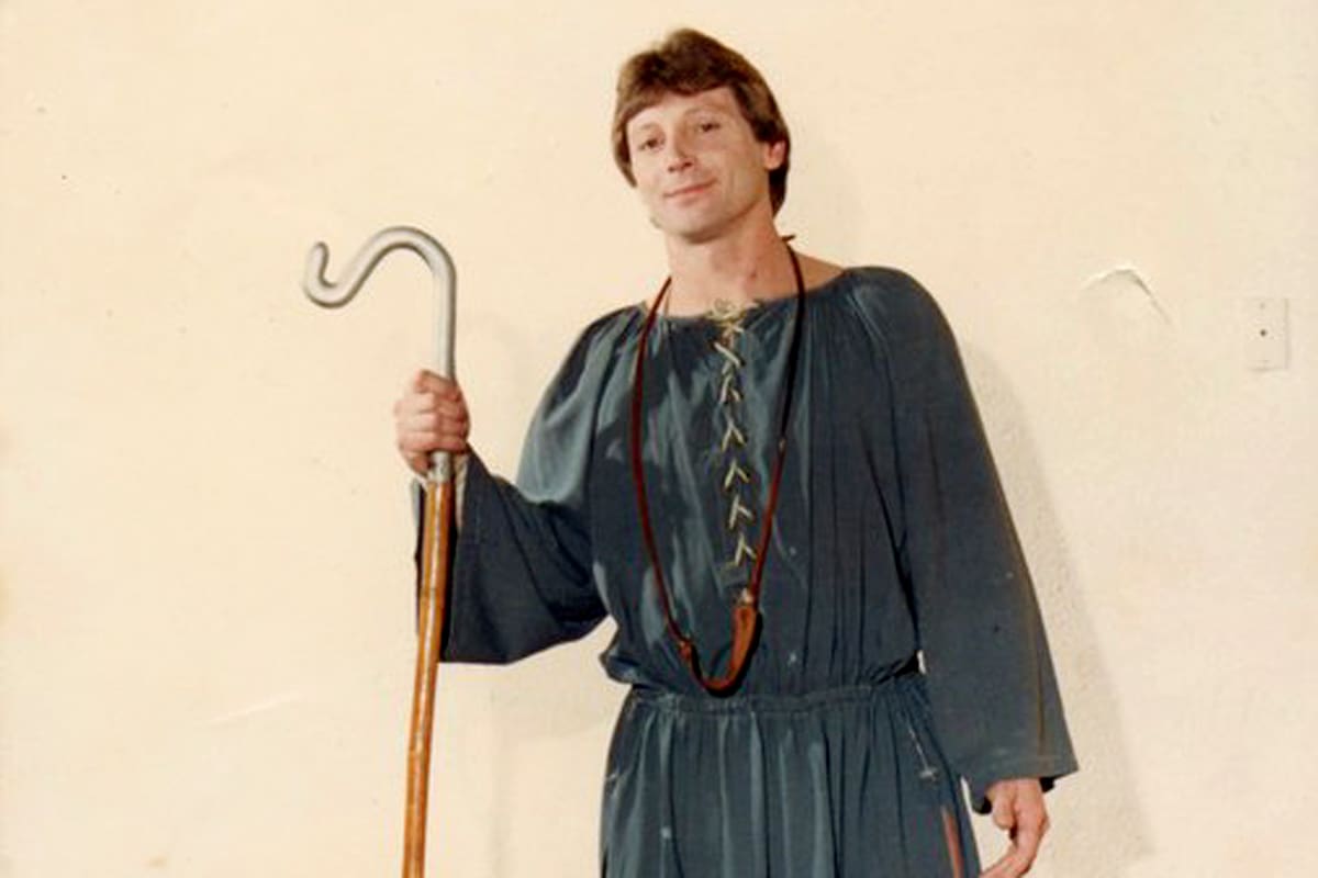 David el Pastor, personaje de Titanes en el ring, encarnado por Osvaldo "Archi" Cargachin, que murió ayer de un infarto