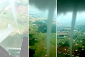 David Evans, un experimentado piloto estadounidense, filmó un tornado desde las alturas y a pocos metros de distancia