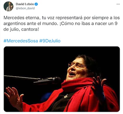 David Lebón recordó a Mercedes Sosa en el día de su natalicio (Foto: Twitter @lebon_david)