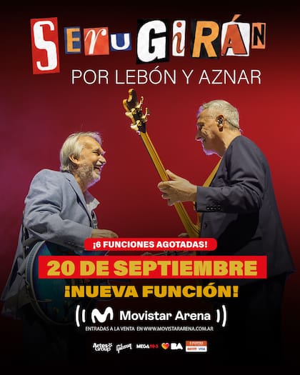 David Lebón y Pedro Aznar se volverán a presentar con Seru Girán en el Movistar Arena