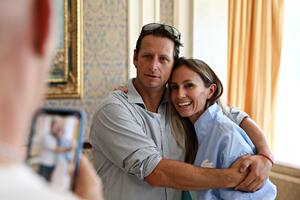 David Nalbandian y Gisela Dulko en la presentación del evento Phenix Tennis Tour a beneficio de UNICEF y Fundación Nalbandian
