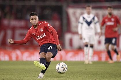 David "Tata" Martínez, jugador de Independiente, que recibirá a Banfield en la noche del miércoles